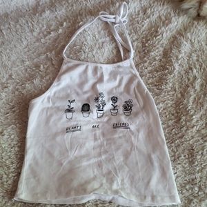 White halter top